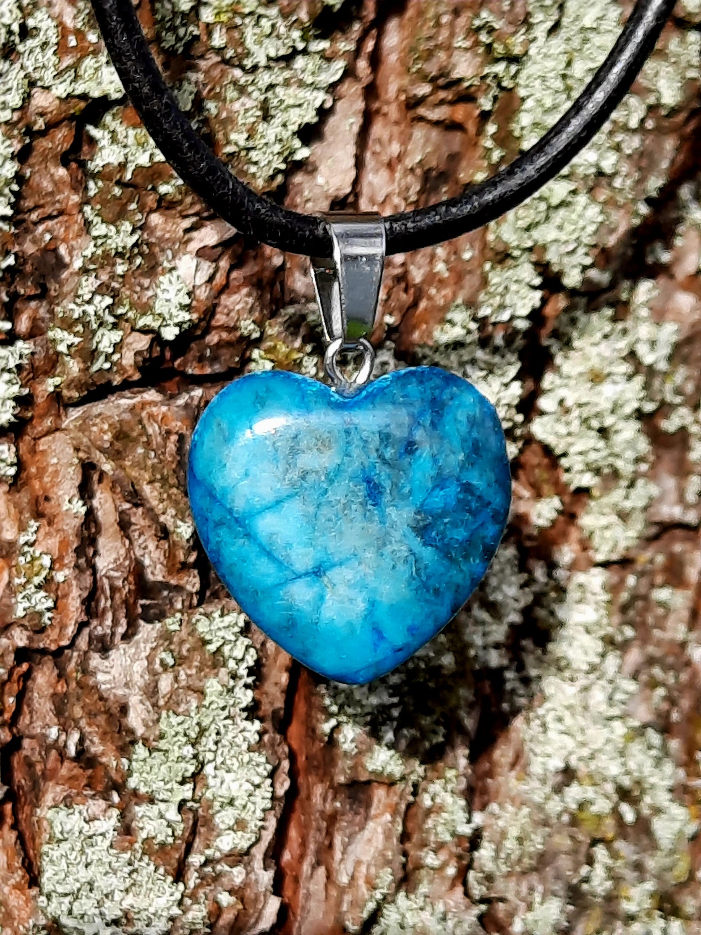 Einzelstück - Azurit Herzanhänger