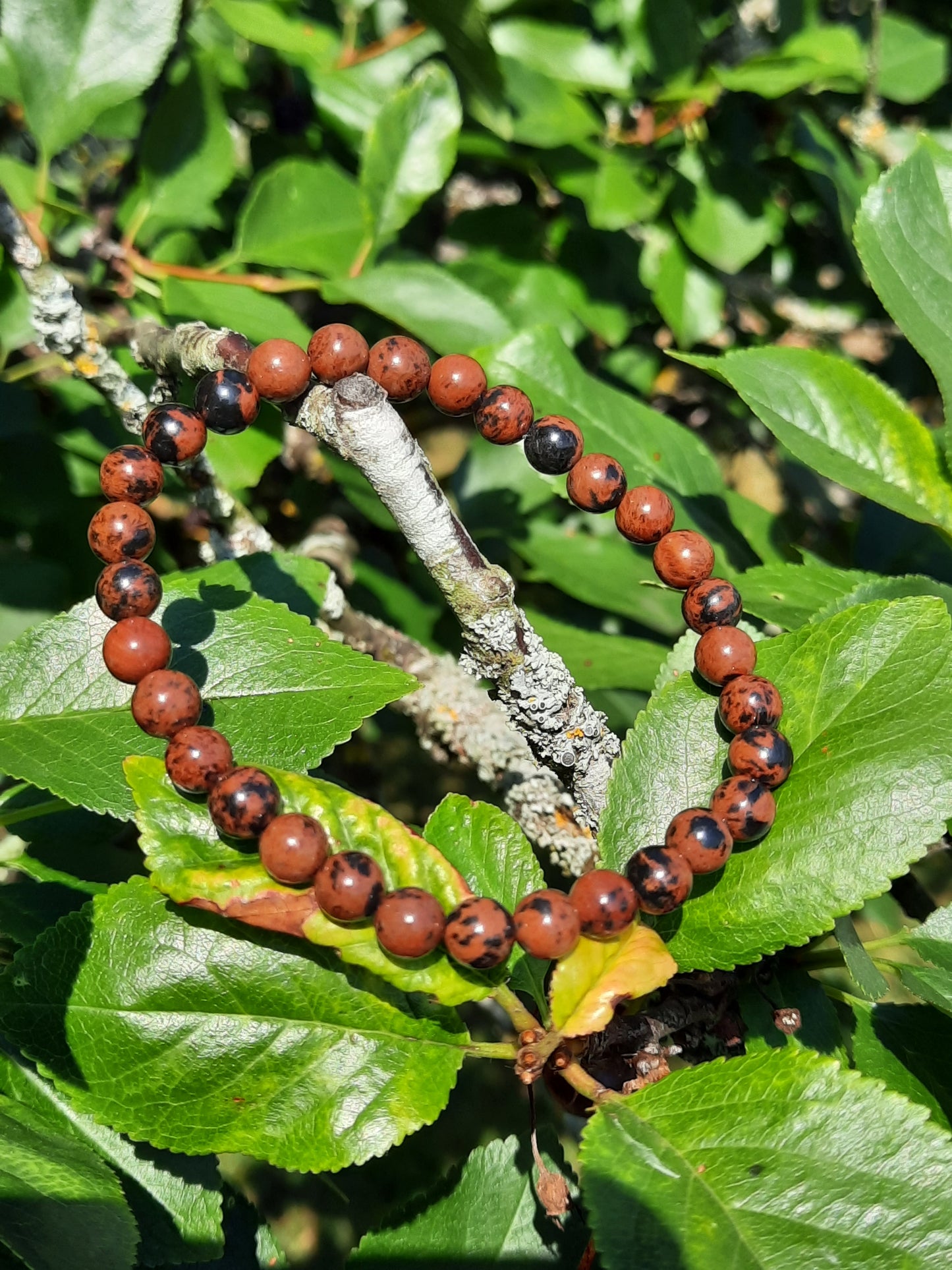 Mahagoni Obsidian Armband
