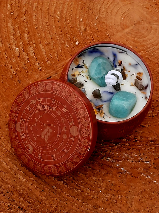 Sternzeichenkerze Wassermann