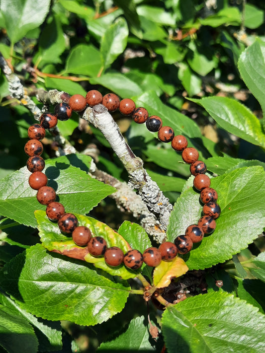 Mahagoni Obsidian Armband